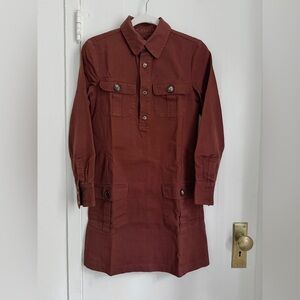 A.P.C. Deep Brown Utility Dress 36